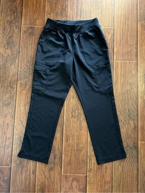 Cherokee Black Elastic-Waist Cargo Pants